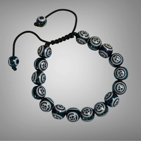 Jewelry - ZODIAC CANCER SIGN ADJUSTABLE BEADED BRACELET UNISEX